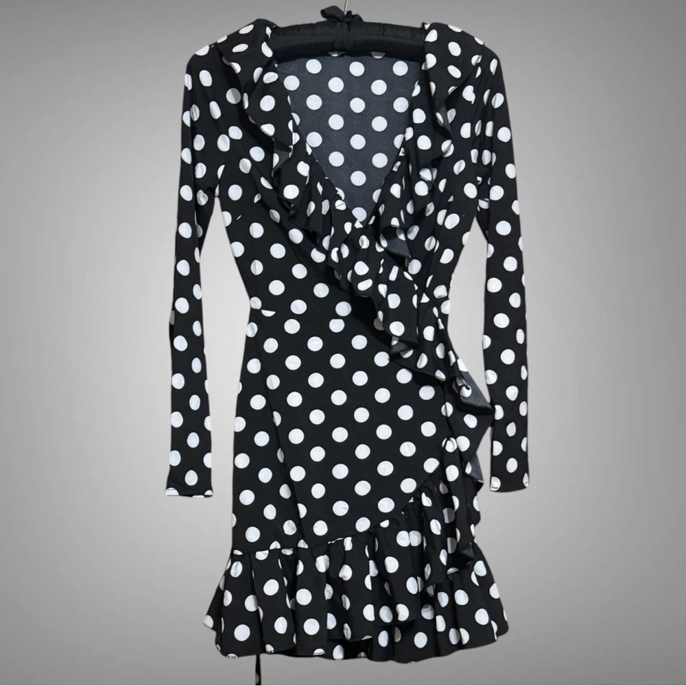 ÉTOPHE STUDIOS POLKA DOTS WRAP DRESS SIZE SMALL